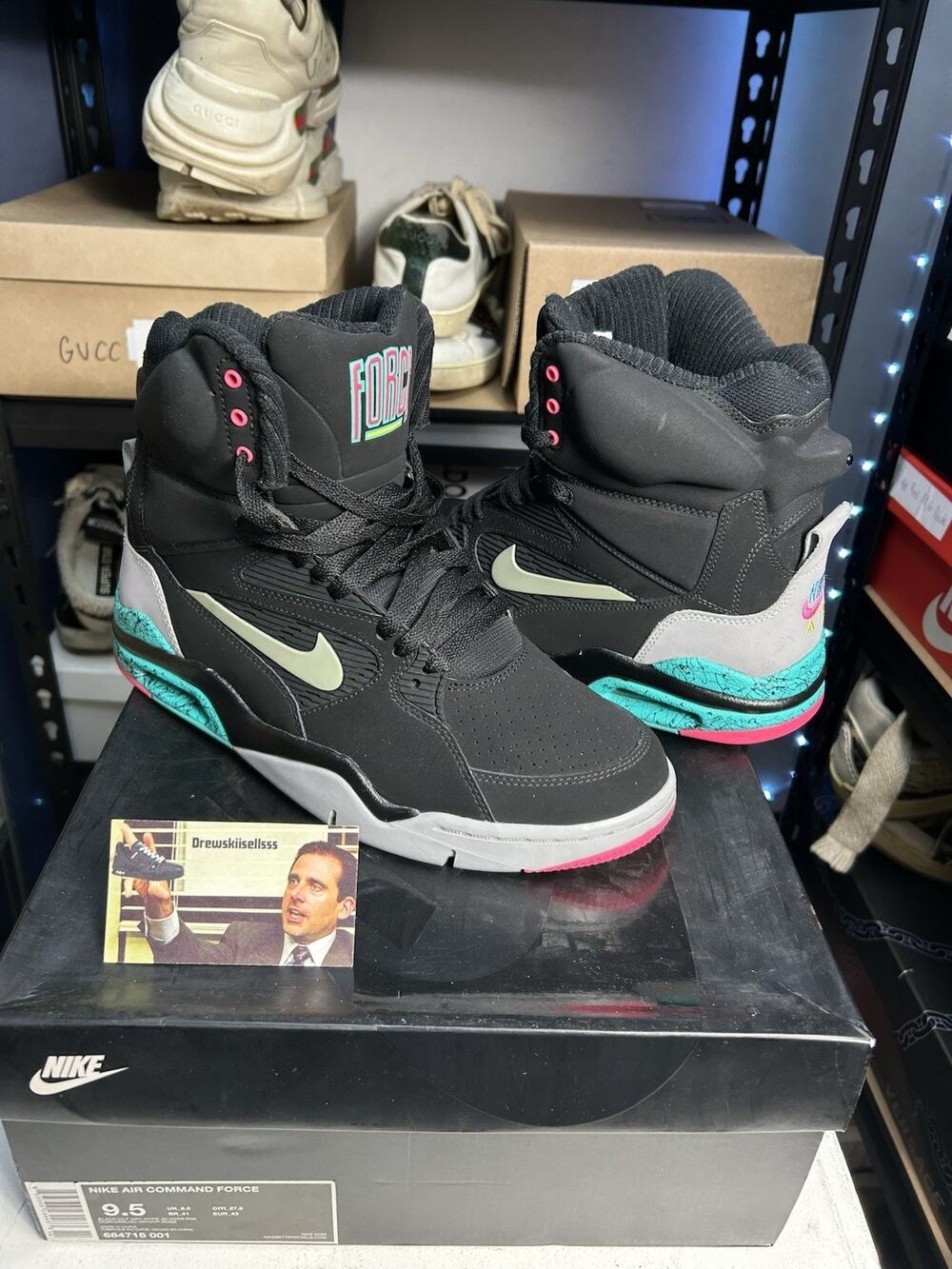 Nike Air Command Force Spurs David Robinson Sneaker Size 9.5 US Mens